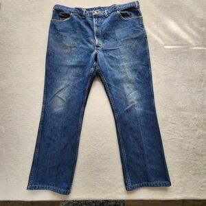 Mustang Jeans Mens 44W 28L Blue Straight Leg Denim Western Workwear Clsssic Pant
